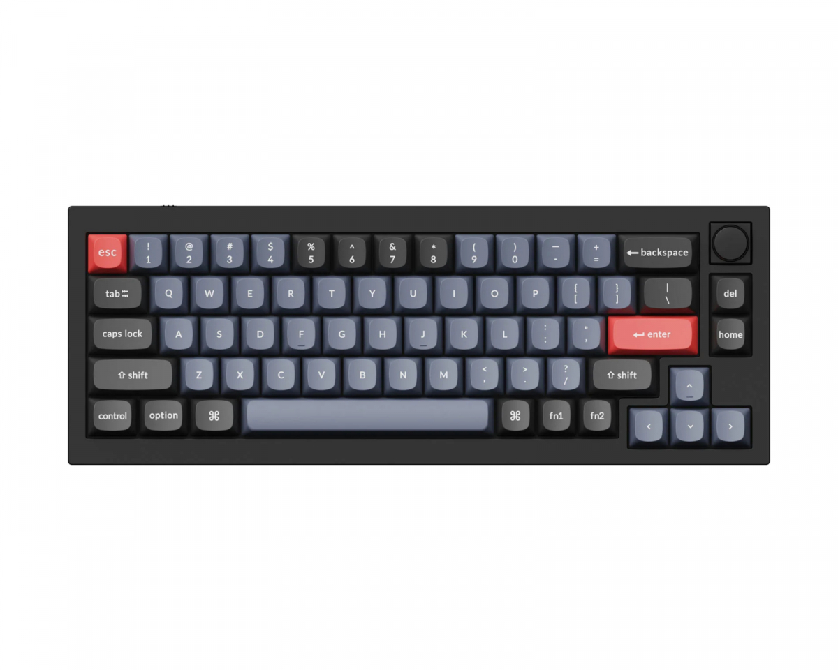 Keychron Q2 Hotswap Knob ISO Näppäimistö - Musta [Gateron G Pro Brown]