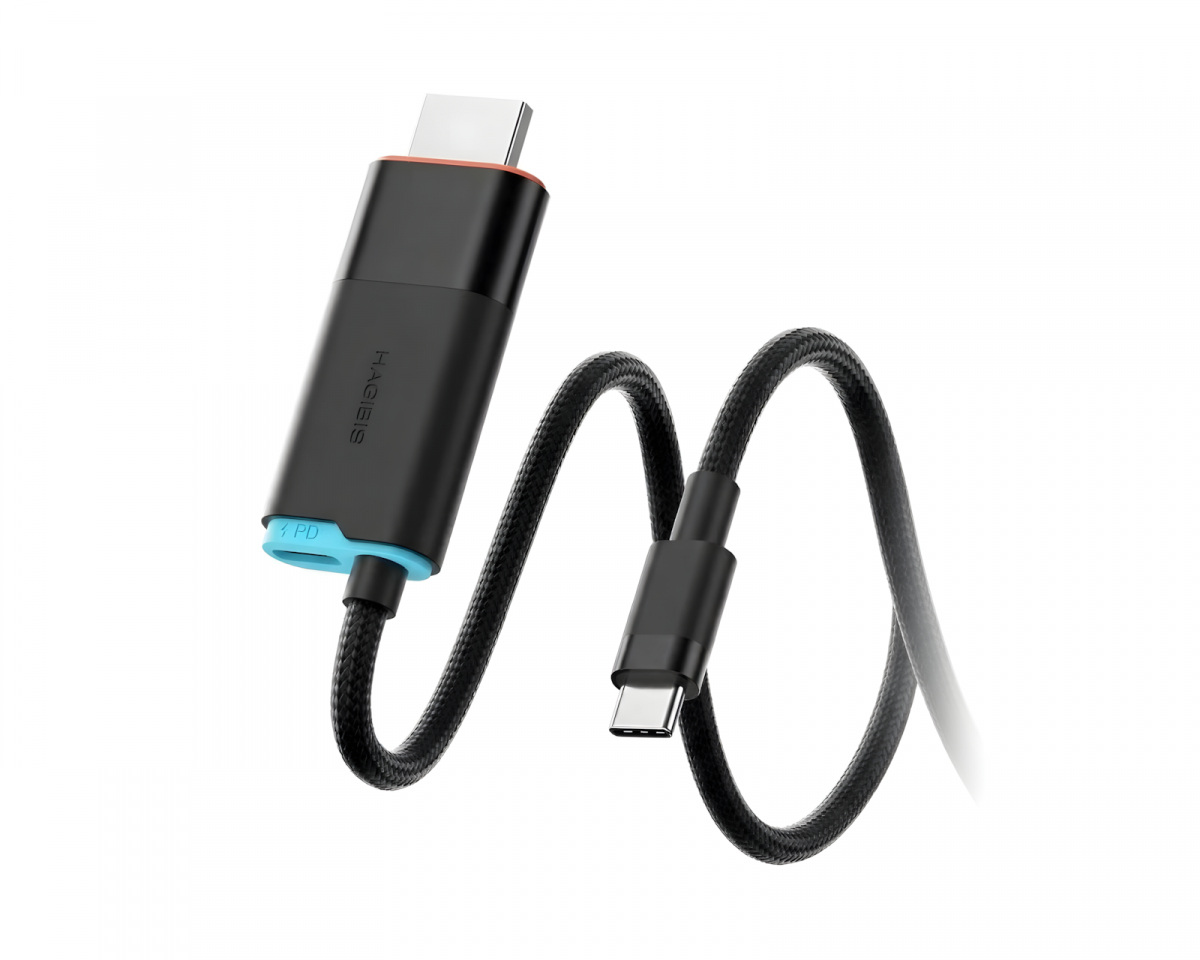 Hagibis 8K USB-C–HDMI-kaapeli Nintendo Switchille 1/2 - Sininen/Punainen