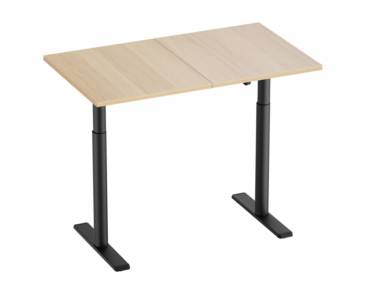 MaxMount Sähköpöytä 1200x700mm - Musta/Tammi