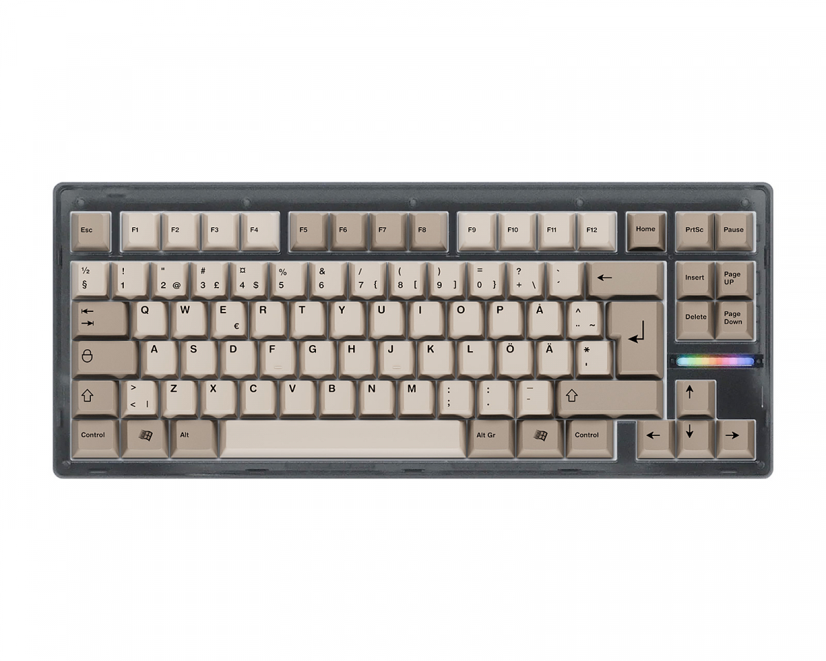 Wooting 80HE Ghost ISO + Retro Keycaps