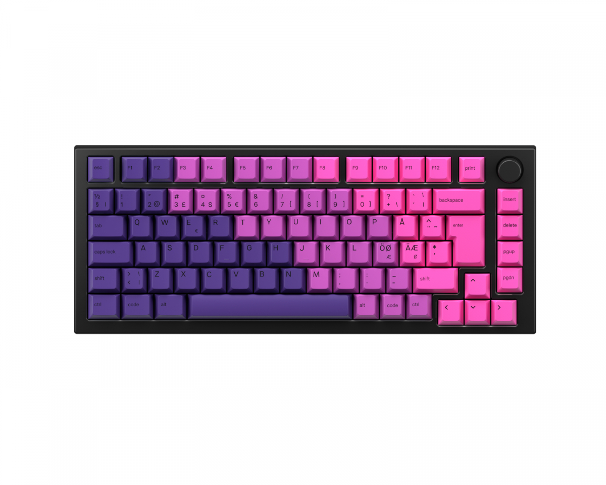 Glorious GMMK Pro 75% ISO – Black Slate x Nebula Bundle [Fox MX]