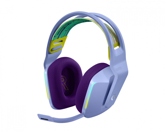 Logitech G733 Lightspeed Lilac -langattomat pelikuulokkeet