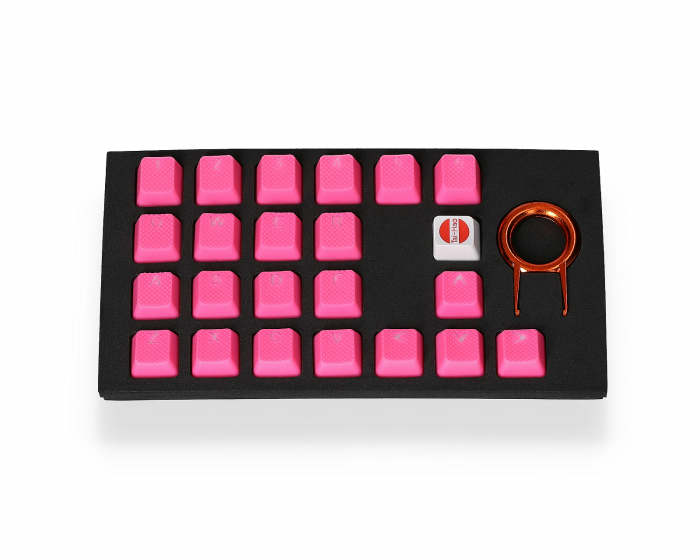 Tai-Hao 22-näppäimen Kumi Double-shot Backlit Keycaps Pinkki