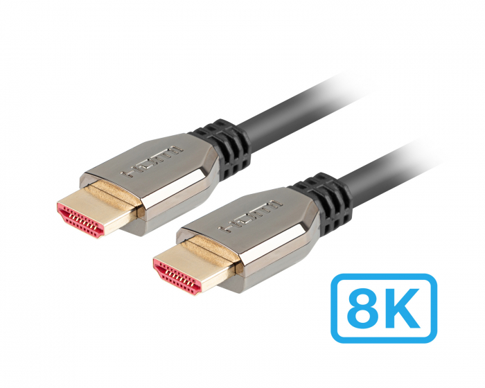 Lanberg Premium HDMI 2.1 Kaapeli 4K/8K UHD (1 Metriä)