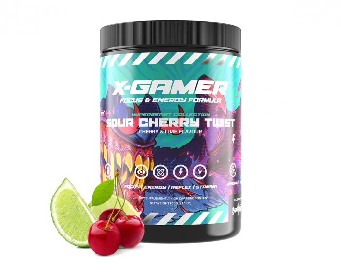 X-Gamer 600g X-Tubz Sour Cherry Twist - 60 Annosta