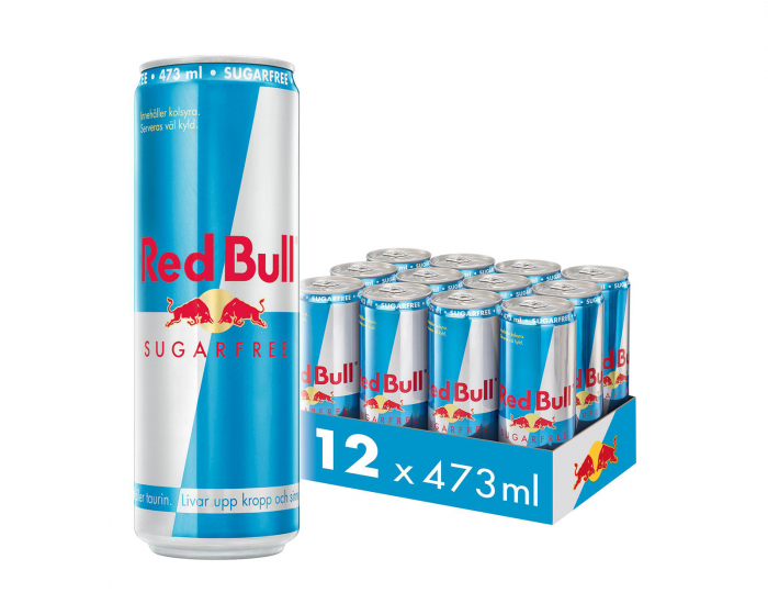 Red Bull 12x Energiajuoma, 473 ml, Sokeriton