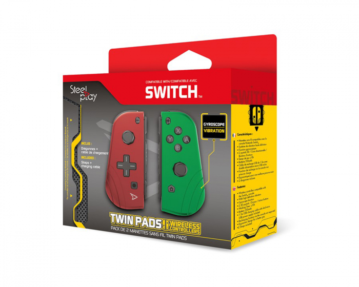 Steelplay Twin Padsit (Nintendo Switch) - Punainen Ja Vihreä