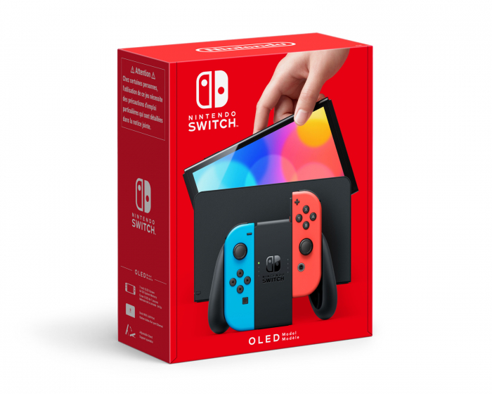 Nintendo Switch Pelikonsoli OLED - Pininen/Punainen
