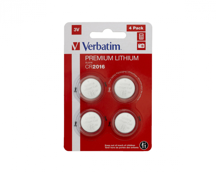 Verbatim Litiumnappiparisto CR2016 - 4kpl