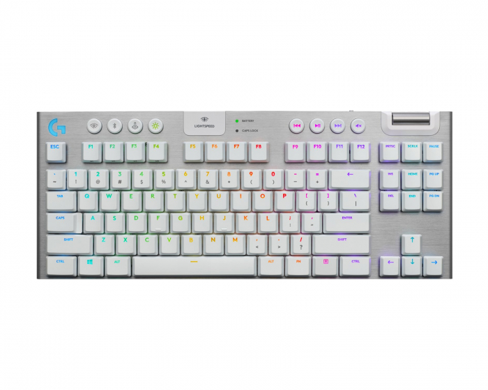 Logitech G915 Langaton RGB Pelinäppäimistö TKL [GL Tactile] - Valkoinen