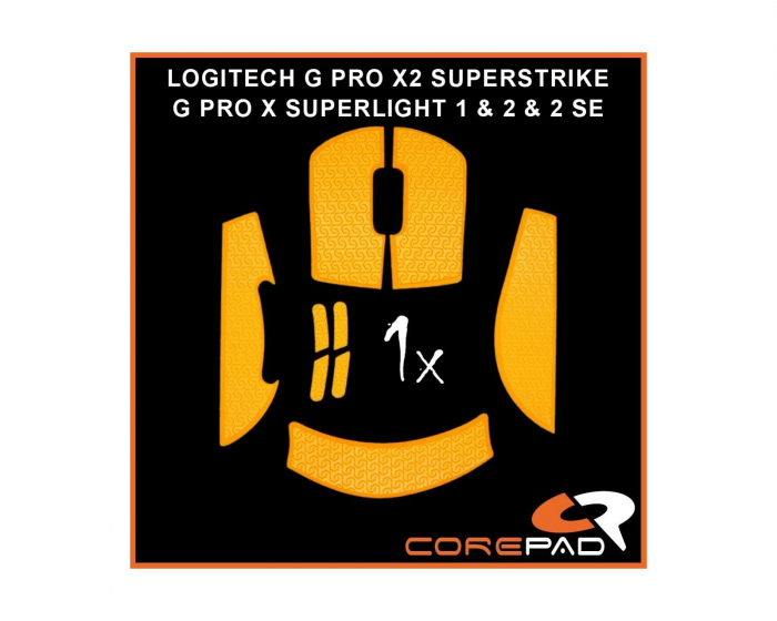 Corepad Soft Grips Logitech G PRO X SUPERLIGHT 1 / 2 / 2 SE & X2 SUPERSTRIKE - Oranssi