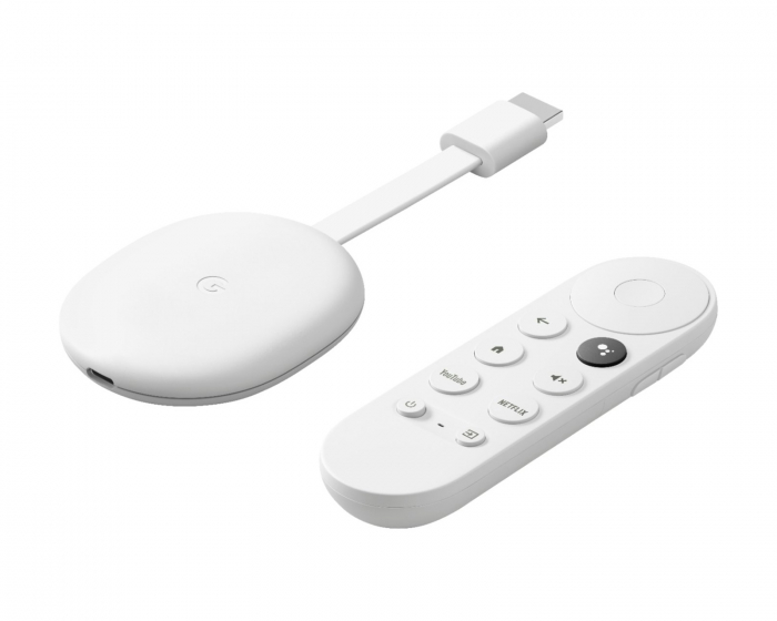 Google Chromecast with Google TV, Media-Player, 4K - Valkoinen