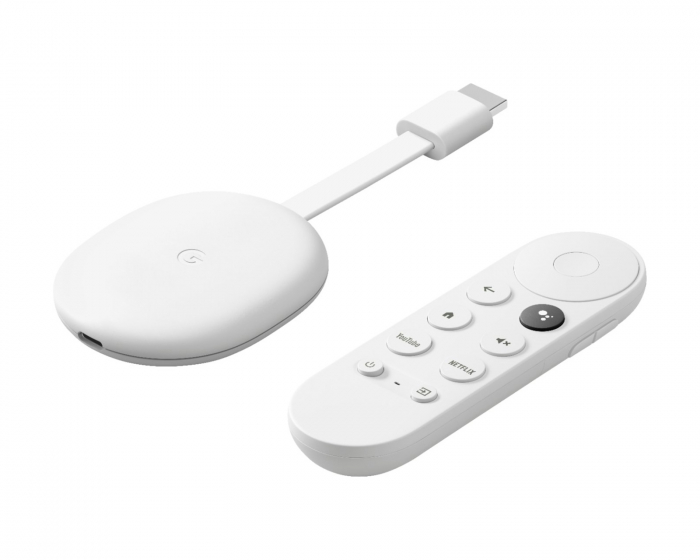 Google Chromecast with Google TV, Media-Player, 4k - Valkoinen