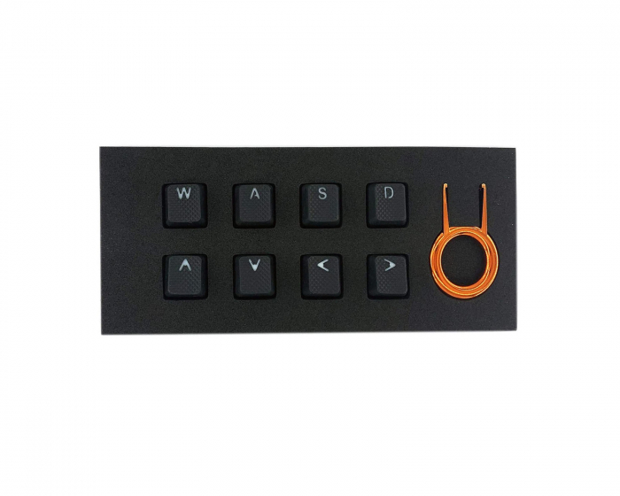 Tai-Hao 8-Key Rubber Double-shot Backlit Keycap Set - Musta
