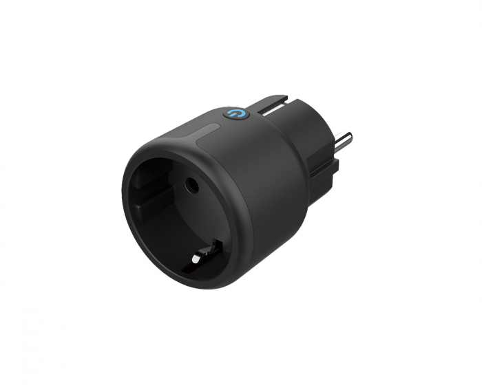 Deltaco Smart Home Mini Smart Plug - älypistorasia, WiFi,  ajastin - Musta