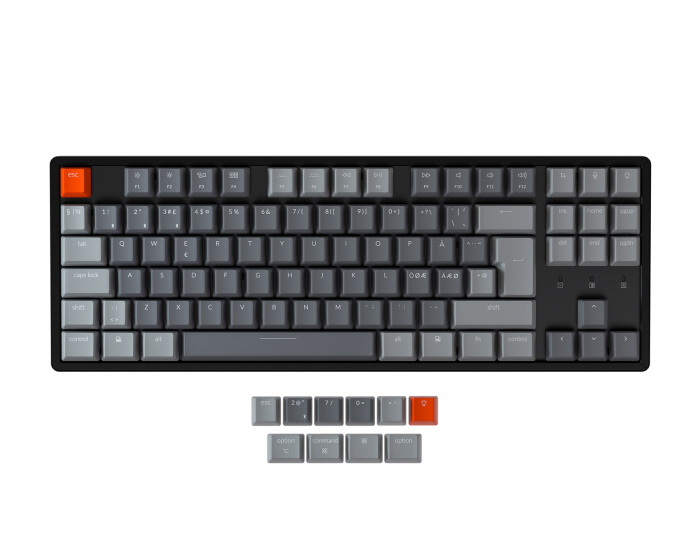 Keychron K8 RGB Langaton Alumiini Hotswap TKL Pelinäppäimistö [Gateron Red]