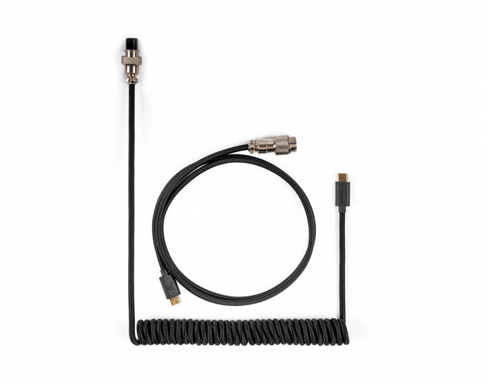 Keychron Custom Coiled Aviator Cable USB-C - Musta