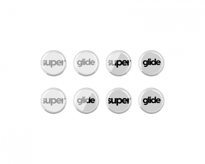 Superglide Glass Skates Universal 6mm x 8pcs - Valkoinen