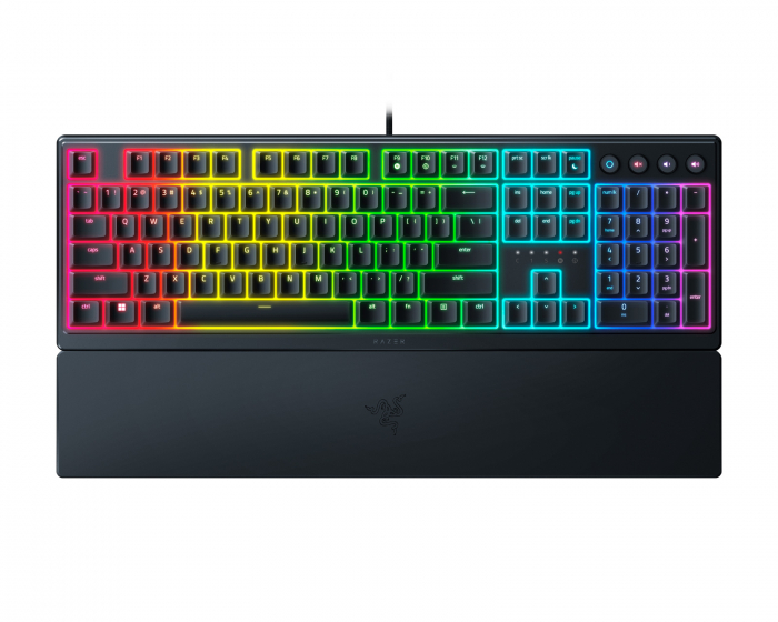 Razer Ornata V3 Low Profile RGB Gaming Näppäimistö [Mecha-Membrane Clicky] - Musta