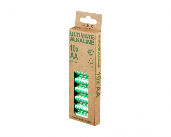 Deltaco Ultimate Alkaline AA-Paristot, 10-pack