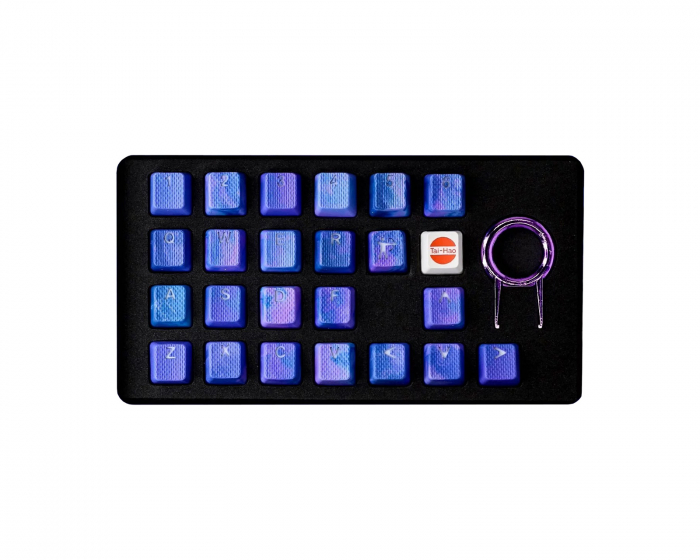 Tai-Hao 23-key Rubber Gaming Keycap-set Backlit Mark II - Dark Purple & Blue Camo