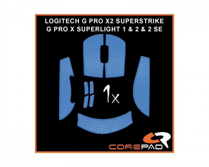 Corepad Soft Grips Logitech G PRO X SUPERLIGHT 1 / 2 / 2 SE & X2 SUPERSTRIKE - Sininen