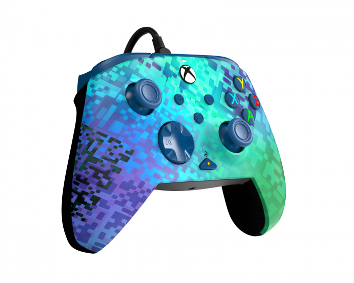 PDP Rematch Wired Controller (Xbox Series/Xbox One/PC) - Glitch Green -Langallinen Peliohjain