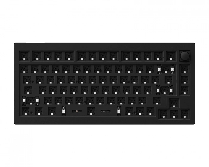 Keychron V1 QMK 75% ISO Barebone Knob Version RGB Hot-Swap - Carbon Black