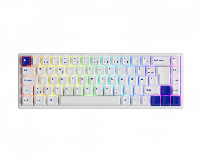 Akko 3068B Blue/White ISO Langaton Pelinäppäimistö [Akko CS Jelly Pink]