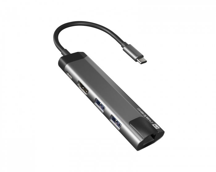 Natec Fowler GO Hub USB-C Multiport Adapter 5 in 1 - USB-hubi (100W)