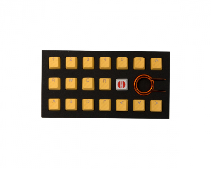 Tai-Hao 18-Key Gummi Double-shot Backlit Keycap-set - Orange -näppäinhattusarja