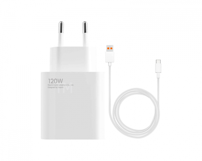 Xiaomi Charging Combo EU - 120W USB-C + kaapeli 1m - Valkoinen