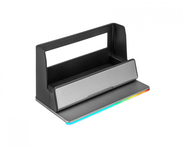 Universal Device Organizer with RGB Desk - Toimistotarviketeline, Harmaa