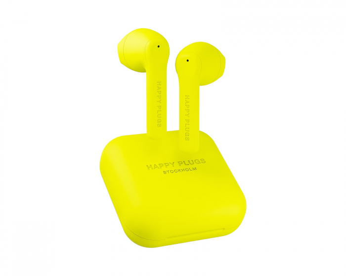 Happy Plugs Air 1 Go True Wireless In-Ear Headphones - täysin langattomat nappikuulokkeet - Neon Yellow