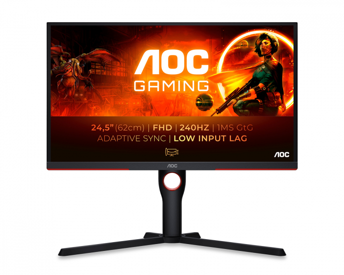 AOC 25G3ZM 25” LED Pelimonitori 240Hz 1ms VA FHD