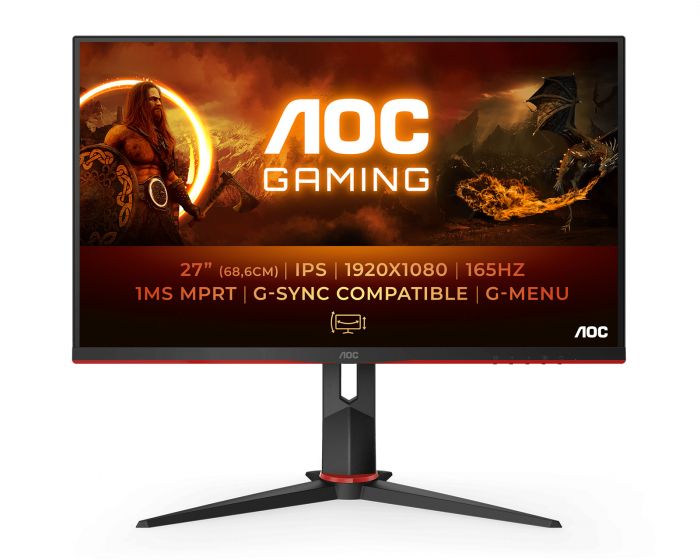 AOC 27G2SPU 27” Pelimonitori LED 165Hz 1ms IPS FHD