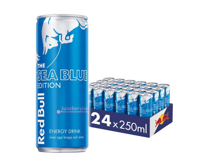 Red Bull 24x Energiajuoma, 250 ml, Sea Blue Edition (Juneberry)