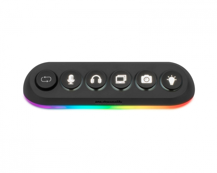 Streamplify HUB DECK 5, RGB 5-Port USB Hub, 12V - Musta