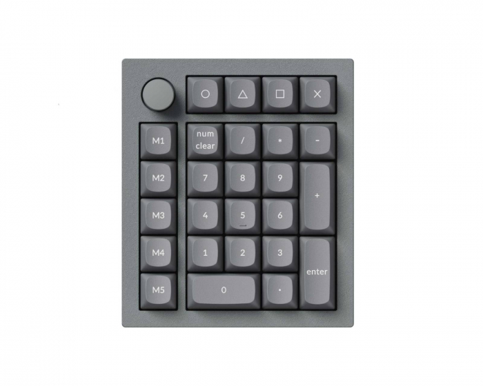 Keychron Q0 Plus Number Pad 27 Key RGB Hot-Swap [Gateron G Pro Brown] - Silver Grey