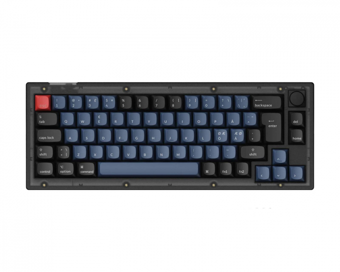 Keychron V2 QMK 65% RGB Knob Hotswap Pelinäppäimistö - Frosted Black [K Pro Red]