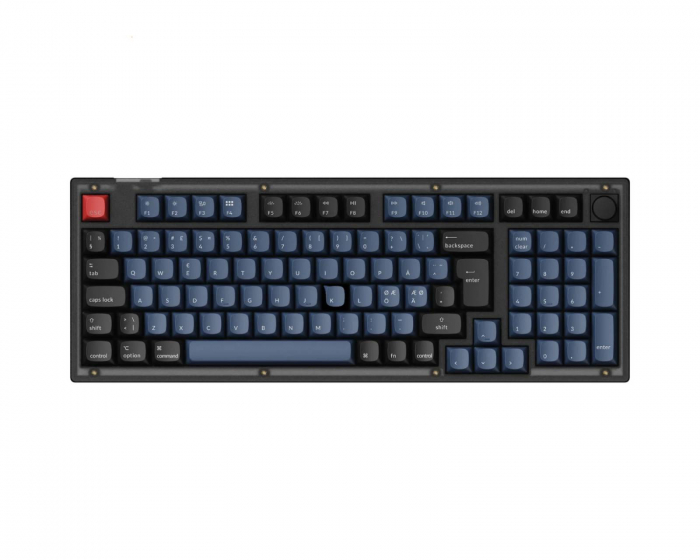 Keychron V5 QMK 96% RGB Knob Hotswap Pelinäppäimistö - Frosted Black [K Pro Red]