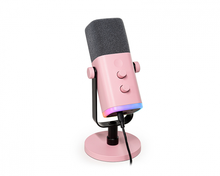 Fifine AMPLIGAME AM8 RGB USB/XLR Mikrofoni - dynaaminen mikrofoni - Vaaleanpunainen