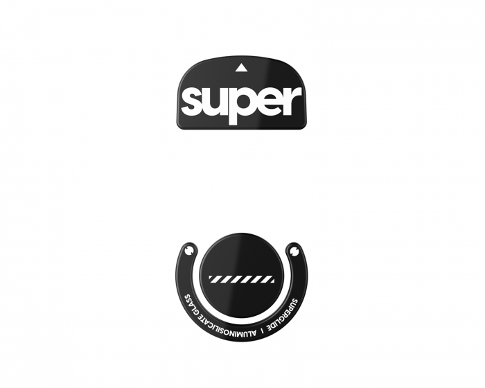 Superglide Version 2 Glas Skates varten Logitech G Pro X Superlight - Musta