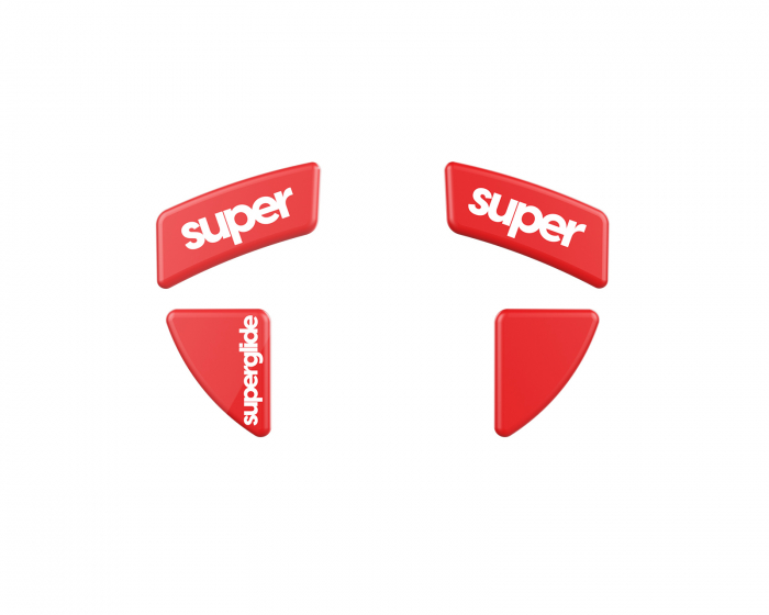 Superglide Version 2 Glass Skates varten Razer Viper Ultimate - Punainen