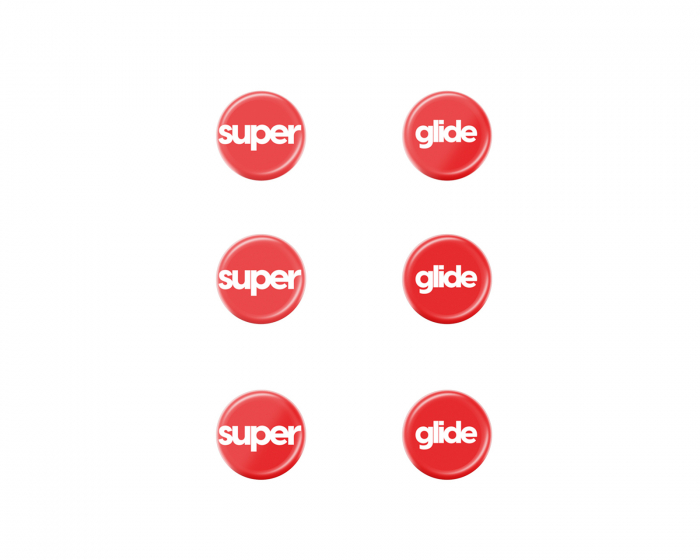 Superglide Version 2 Glass Skates Dots - Universal - 9mm x 6 - Punainen