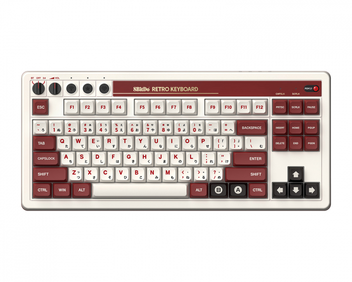 8Bitdo Retro Mechanical Keyboard - Langaton Näppäimistö ANSI - Fami Edition
