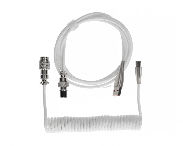 MaxCustom Coiled Cable USB-C - Valkoinen