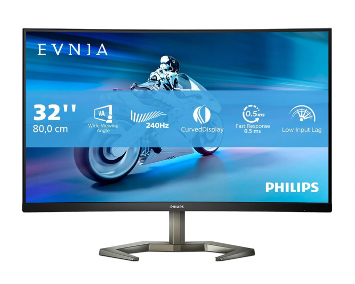 Philips Evnia 5000 Curved 32” LED Pelimonitori 240Hz 0,5ms FHD VA HDR