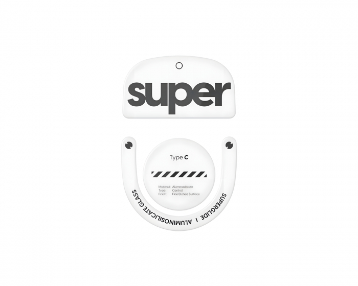 Superglide Type‑C Versio 2 Lasisiivet Logitech Superlight 2 / X2 Superstrike – Valkoinen
