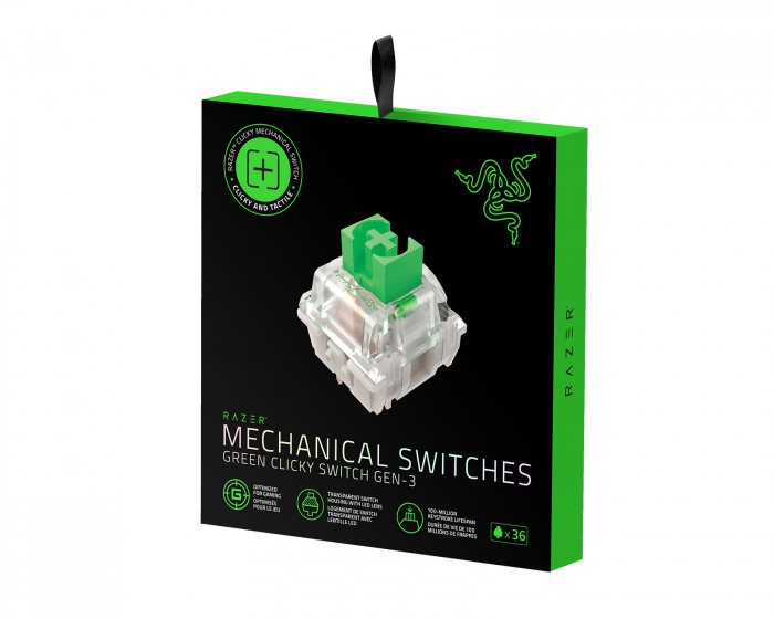 Razer Mechanical Switches - Green Clicky Switch (36-kpl)